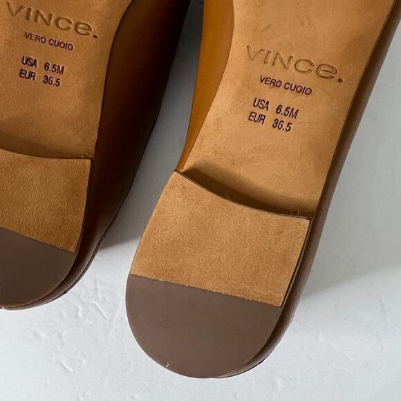 Vince  Branine Square Toe Slip On Leather Loafers 6.5 - Picture 10 of 10